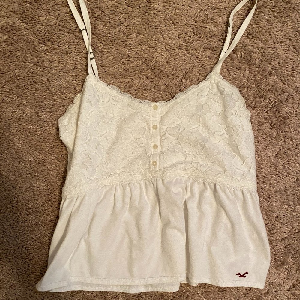 Hollister White Crop Top